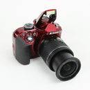 Nikon D3300 Red - DSLR Camera with 18-55 VR AF-P Lens