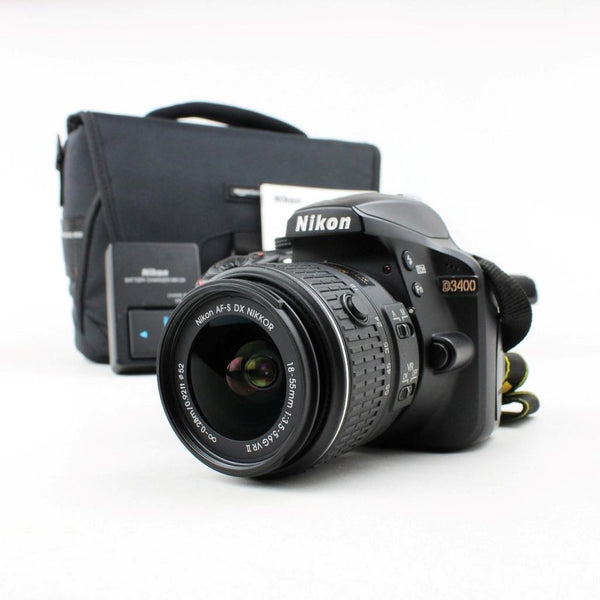 Nikon D3400 DSLR Camera with 18-55 VR II AF-S Lens - Black