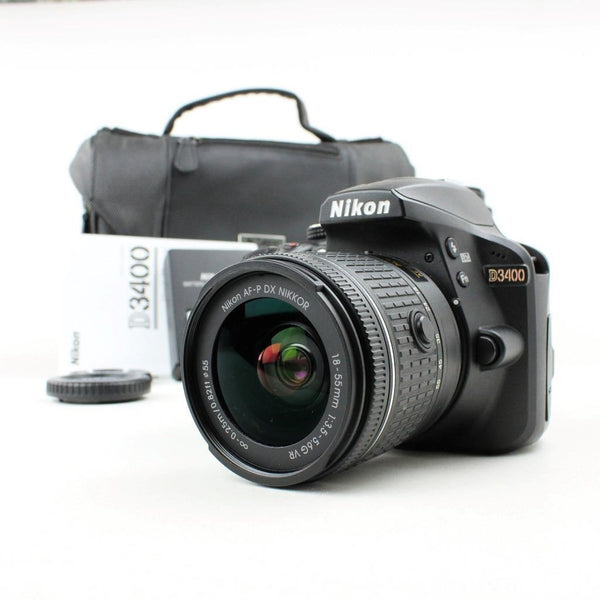 Nikon D3400 DSLR Camera with 18-55 VR AF-P and 70-300 AF-P Lenses - Black