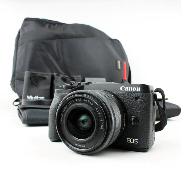 Canon EOS M6 Mark II - Mirrorless APS-C Camera w/ 15-45mm Lens - Black