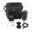 Nikon D3400 DSLR Camera with 18-55 VR AF-P and 70-300 AF-P Lenses - Red