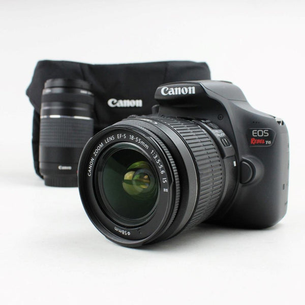 Canon EOS Rebel T6 - DSLR Camera Kit with EF-S 18-55mm and 75-300mm Zoom Lenses