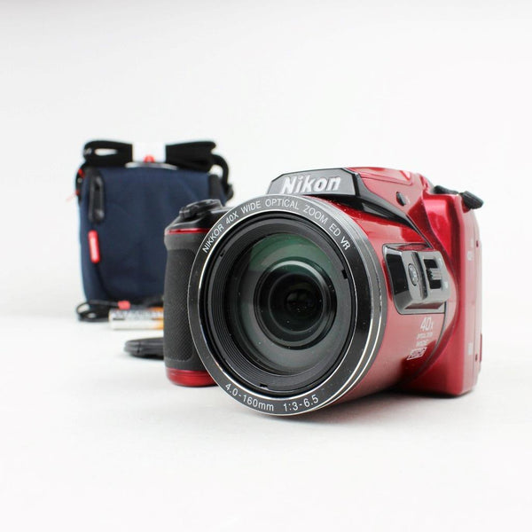 Nikon B500 Point and Shoot Digital Camera - Red