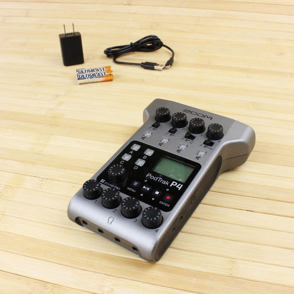 Zoom PodTrak P4 Portable Multitrack Podcast Studio Field Recorder