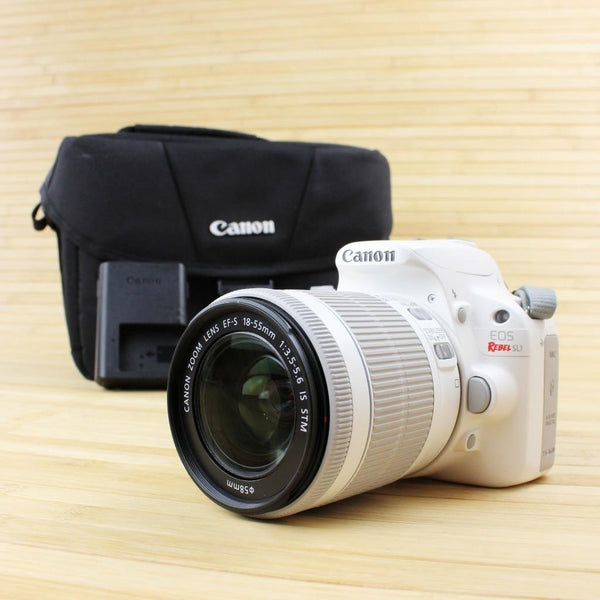 Canon Rebel SL1 DSLR Camera with 18-55mm IS STM Lens - White