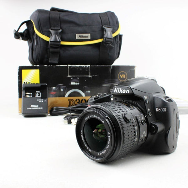 Nikon D3000 DSLR Camera with 18-55mm VR II AF-S Lens