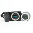 Sony A6100 with 16-50mm and 55-210 Lenses Mirrorless Digital Camera - Black