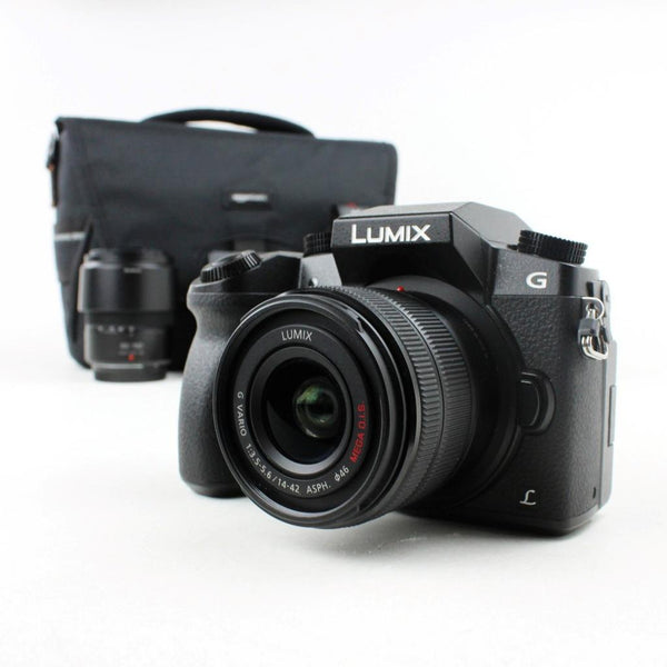 Panasonic DMC G7 4K Mirrorless DSLR Camera w/ 14-42mm and 45-150mm Lenses -Black