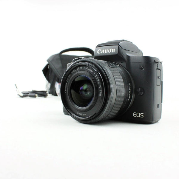 Canon EOS M50 - Mirrorless Digital Camera with 15-45 IS STM lens - Black