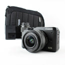 Canon M6 Mark II - 4k Mirrorless Camera w 15-45 STM, 55-200 STM and EVF - Black