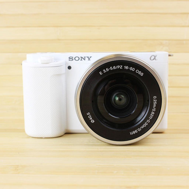 Sony Alpha ZV-E10 with 16-50mm Lens,- APS-C Mirrorless Vlog Camera Kit - White