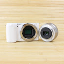 Sony Alpha ZV-E10 with 16-50mm Lens,- APS-C Mirrorless Vlog Camera Kit - White