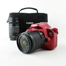 Canon EOS Rebel T5 DSLR Camera with 18-55 IS II & 75-300 III Lenses - Red