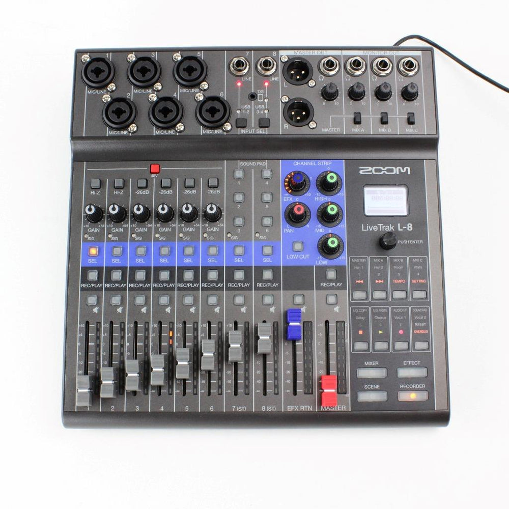 Zoom LiveTrak L8 - Digital Mixer Podcast Recorder Pro Audio
