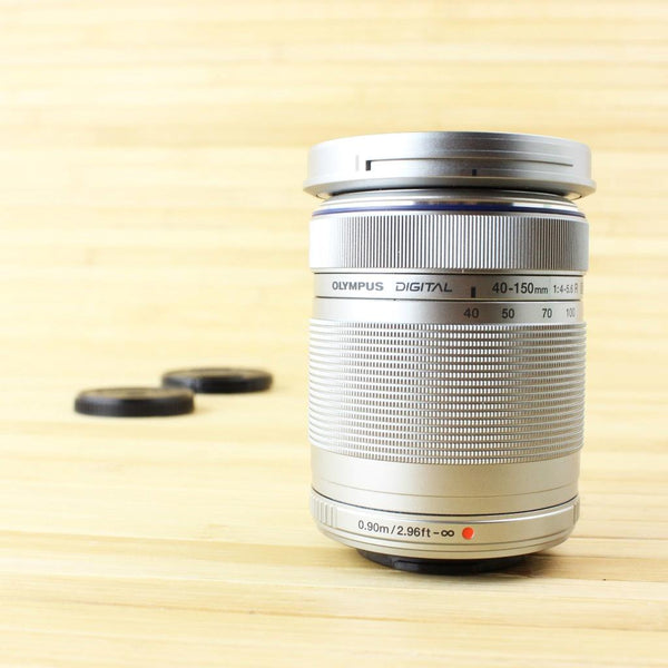 Olympus M.Zuiko Digital 40-150mm F4.0-5.6 R MFT Camera Lens - Silver