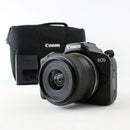 Canon EOS R50 Mirrorless Camera with 18-45mm STM Lens - Black