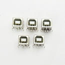Zawdio USB Type B Female Right Angle Connector – New, 5pcs for PCB Soldering