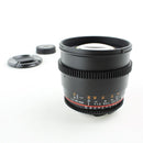 Rokinon Cine DS 85mm T1.5 AS IF UMC – Excellent Condition, Full Frame DSLR Lens for Nikon