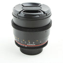 Rokinon Cine DS 85mm T1.5 AS IF UMC – Excellent Condition, Full Frame DSLR Lens for Nikon