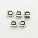 Zawdio USB Type B Female Right Angle Connector – New, 5pcs for PCB Soldering