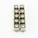 Zawdio USB Type B Female Right Angle Connector – New, 10pcs for PCB Soldering