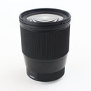 Sigma 16mm f/1.4 DC DN Contemporary Lens – Very Good, Includes Lens Hood & Caps