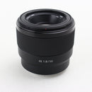 Sony FE 50mm F1.8 Standard E Mount Camera Lens – Very Good, Hood & Caps Included