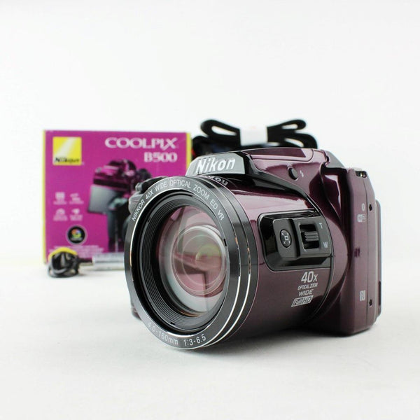 Nikon B500 Point and Shoot Digital Camera - Plum