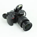 Nikon D3400 DSLR Camera with 18-55 VR AF-P and 70-300 AF-P Lenses - Black