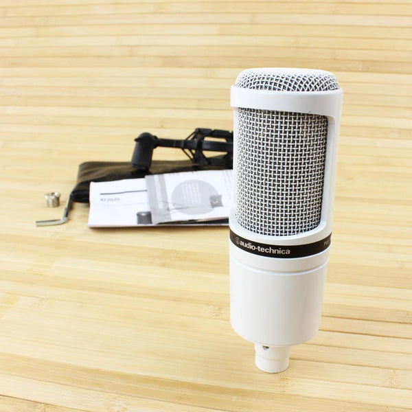 Audio-Technica AT2020 - Cardioid Condenser Studio XLR Microphone - White