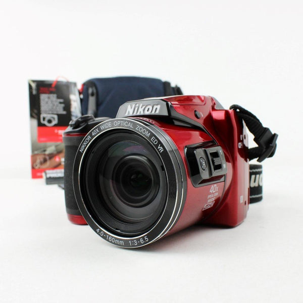 Nikon B500 Point and Shoot Digital Camera - Red